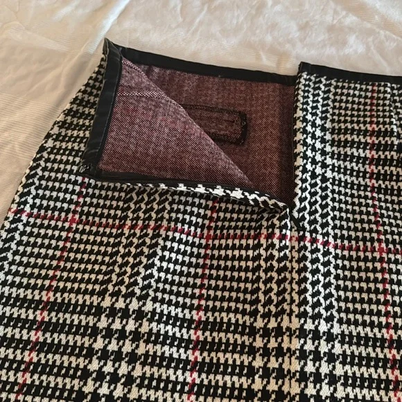 🌼Talbots Black White houndstooth skirt size small - Picture 6 of 9